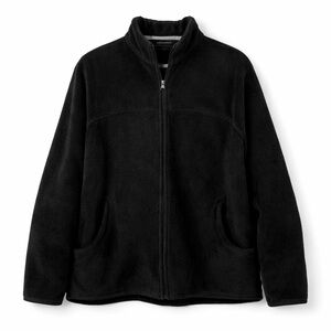 Lands’ End Fleece Sherpa Jacket Black 2X
